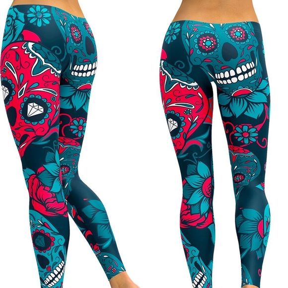 Sugar Skull Workout Leggings